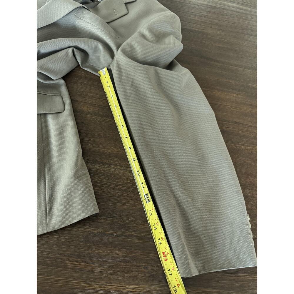 Kenneth Cole New York Blazer Mens 44L Taupe Pinstripe Wool Two Button Lined - Picture 11 of 12